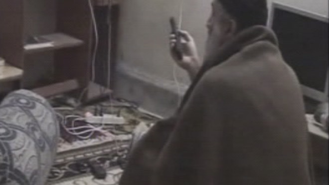 Bin Laden Watching Himself